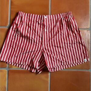 Sleepy Jones Red and White Striped Boxer Shorts Mens Size Large PJ